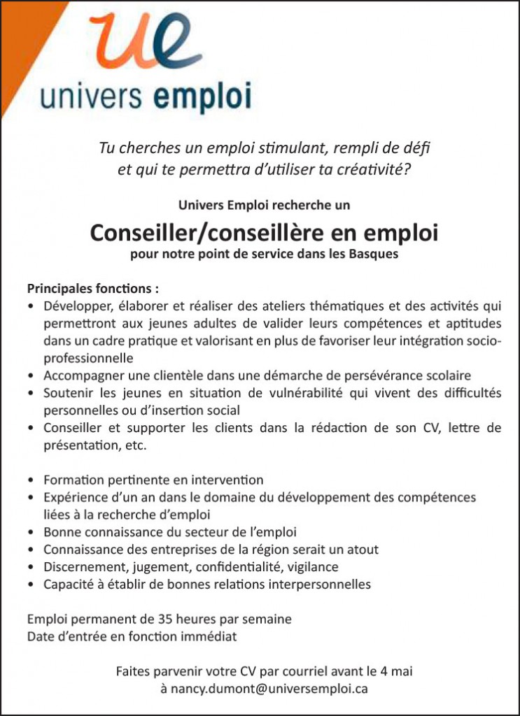 Offres d'emploi  Le Journal L'Horizon